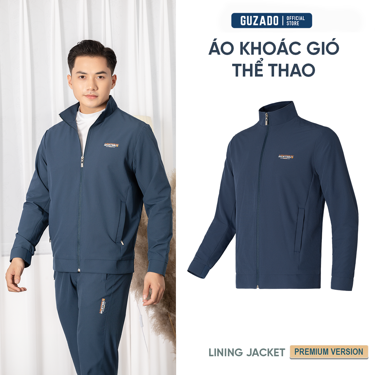 Áo Khoác Gió Nam GUZADO Chất Vải Gió Cao Cấp Mềm Mịn Mượt Mà, Form Dáng Basic Dễ Phối Đồ Với 3 Màu Cơ Bản MAG201