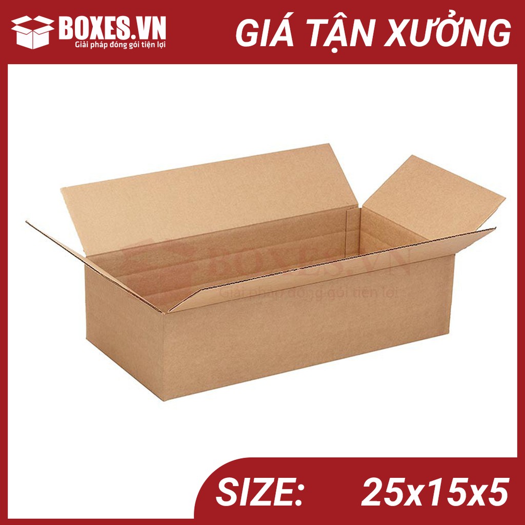25x15x5 Combo 50 hộp carton Boxes đóng gói hàng giá tại xưởng