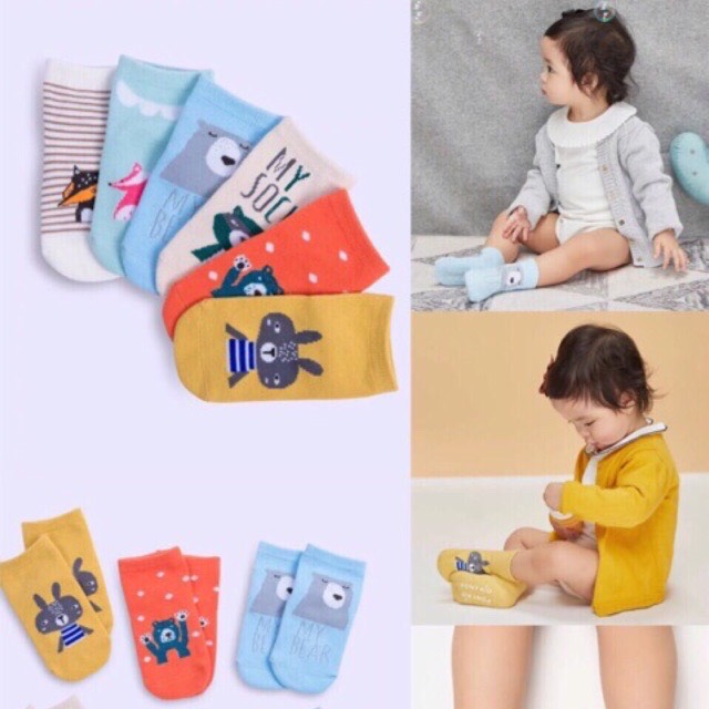 Set 2 đôi tất chống trượt cổ cao Pony Kid cho bé
