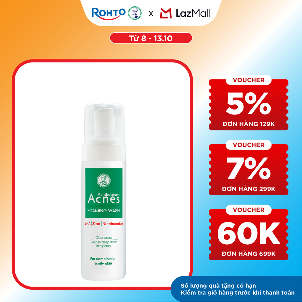 Sữa rửa mặt tạo bọt ngăn ngừa mụn Acnes Foaming Wash 150ml Foaming Wash