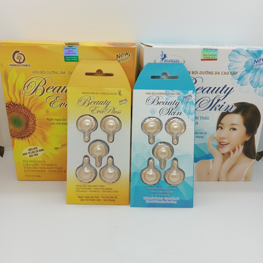 Viên bôi dưỡng da cao cấp Beauty Skin hộp 10 vỉ x 5 viên