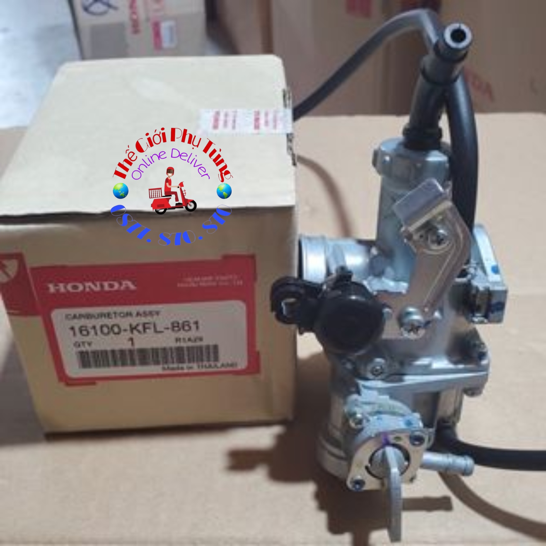 Bình Phạm Bình xăng con Future 1 zin Honda Thái Lan - 16100-KFL-861