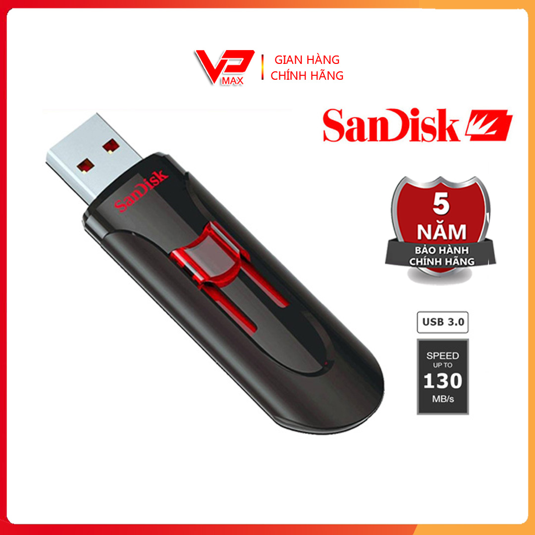 USB 32GB 16GB 3.0 Sandisk Cruzer Glide CZ600 bảo hành 5 năm - VP Max