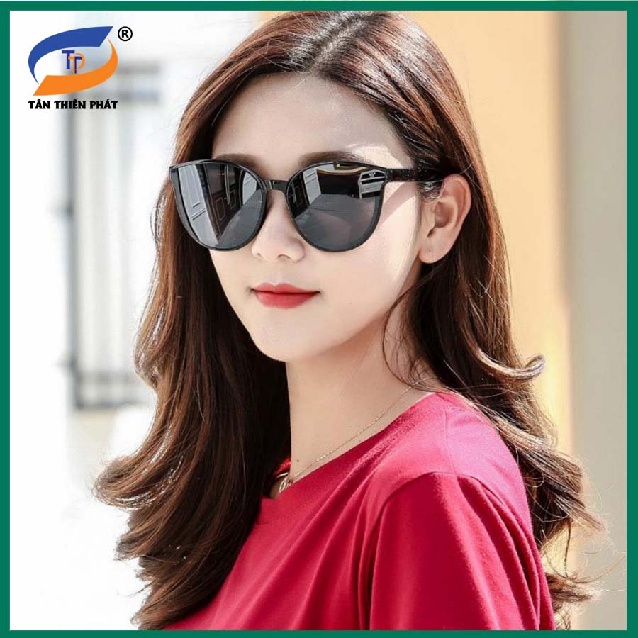 Kính mát nữ mắt mèo - Mắt nữ màu đen chống nắng, chống tia UV Video thực tế test UV - Bảo hành 12 tháng - Kính mát Unisex nam nữ