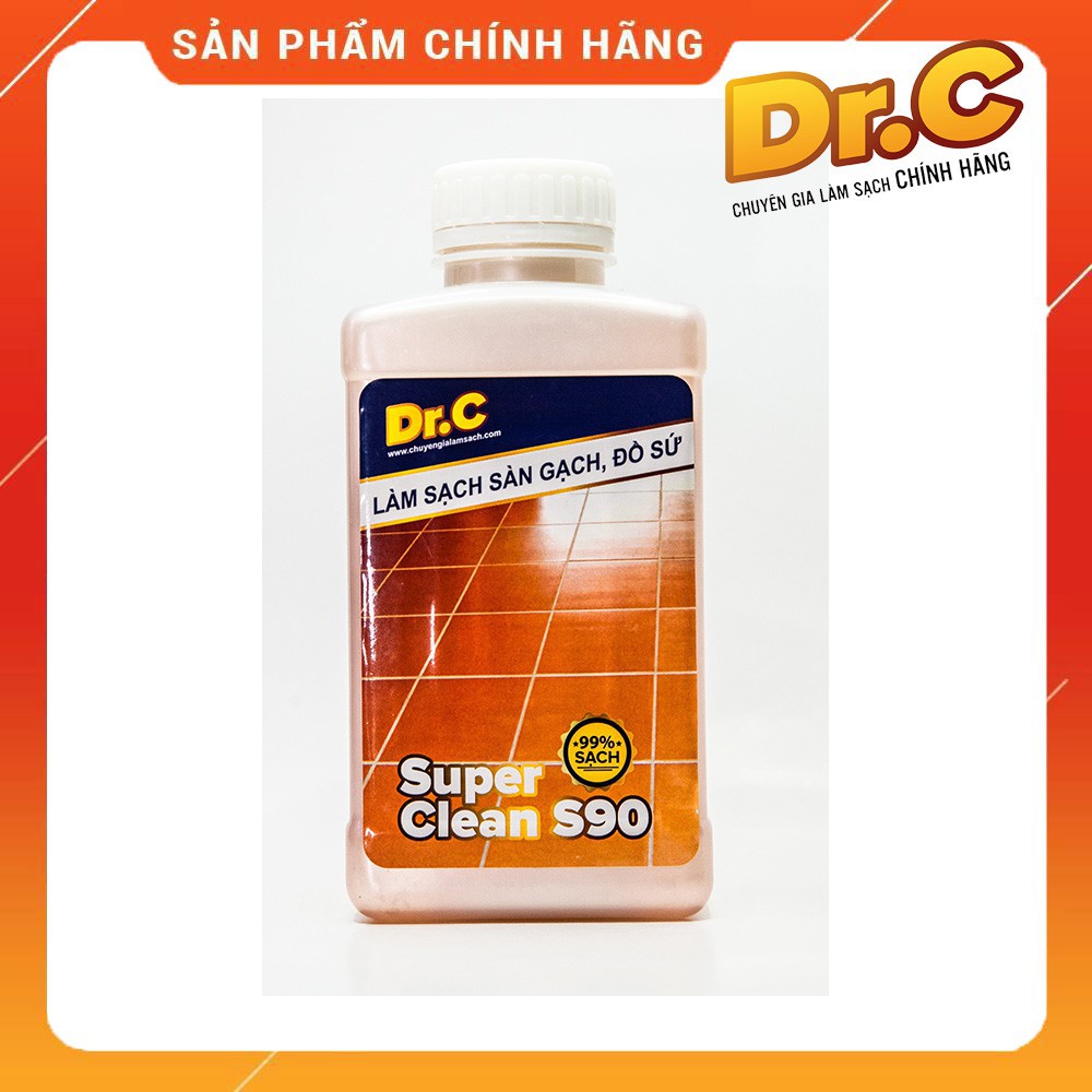 Super Clean S90- Tẩy xi măng, sàn gạch, thiết bị vệ sinh , tẩy rêu mốc- Hàng chính hãng Dr.C
