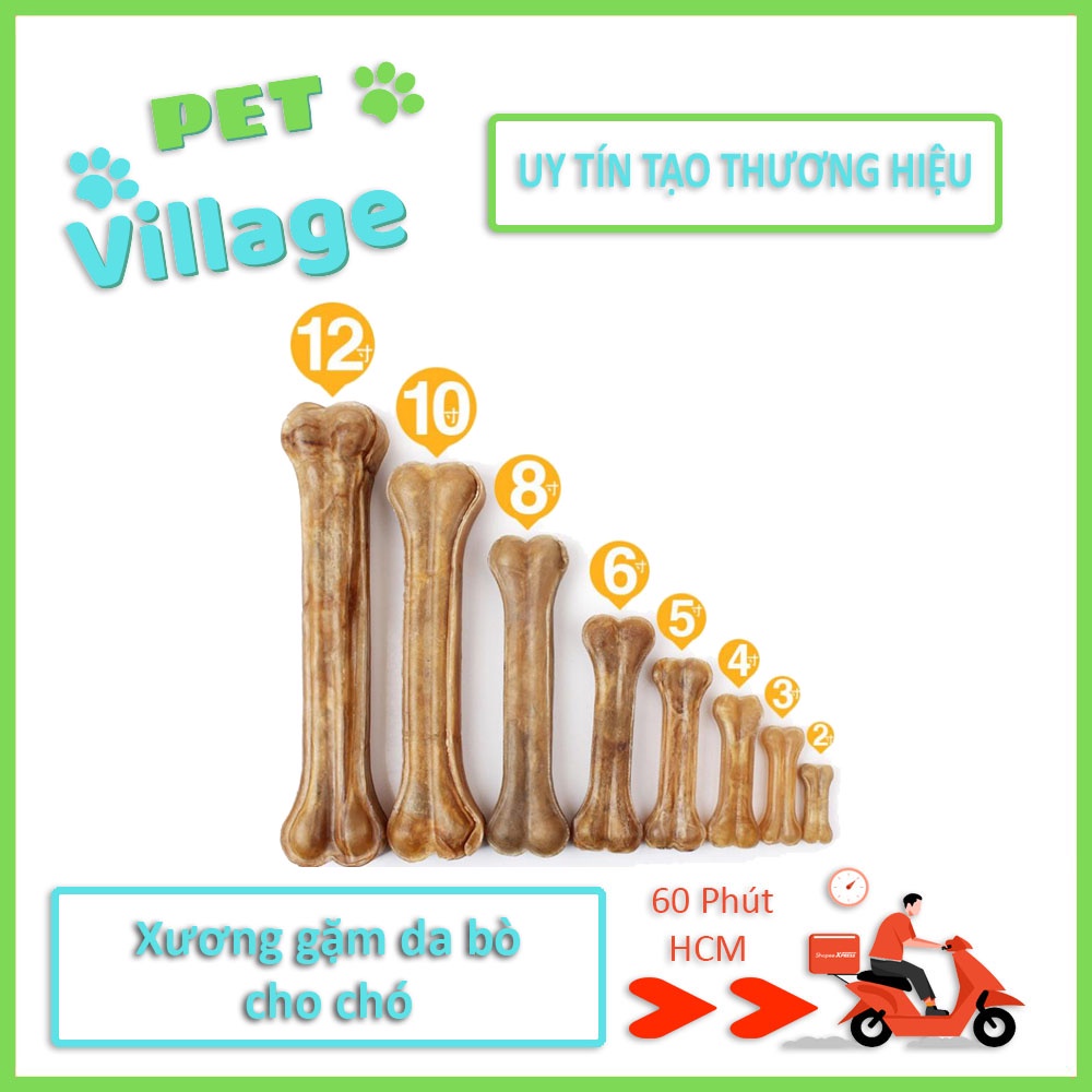 Xương da bò gặm sạch răng cho chó