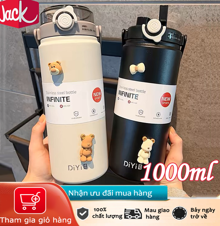 Bình Giữ Nhiệt Sport Dung Tích 1000ml, Chất Liệu Inox 316 Giữ Nhiệt Nóng Lạnh.