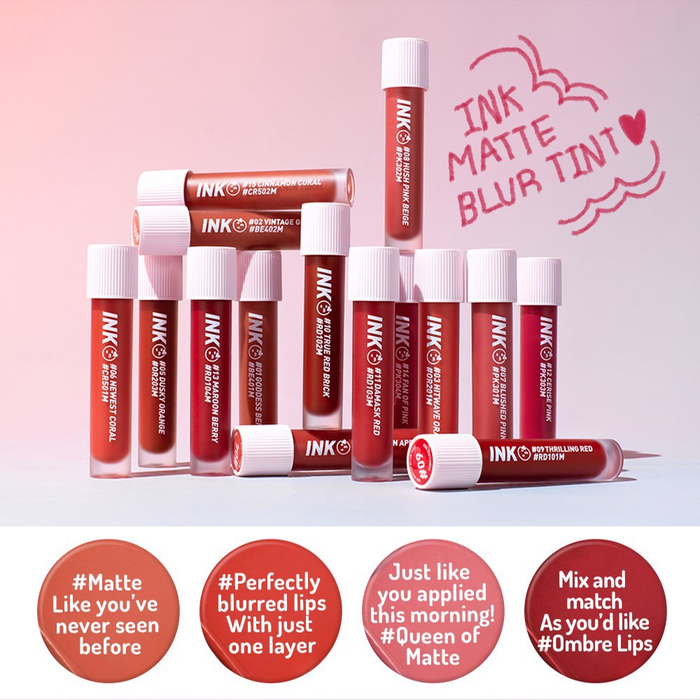 Son kem matte blur tint hàn quốc 3.8g