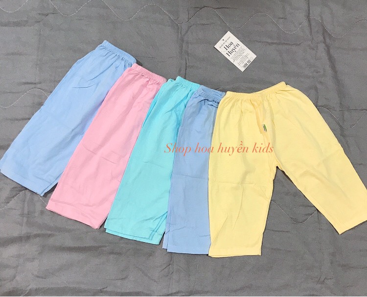 Combo 5 Quần Dài sơ sinh Màu hiệu Bossini Ống Xuông 100% cotton cho bé Trai và bé Gái