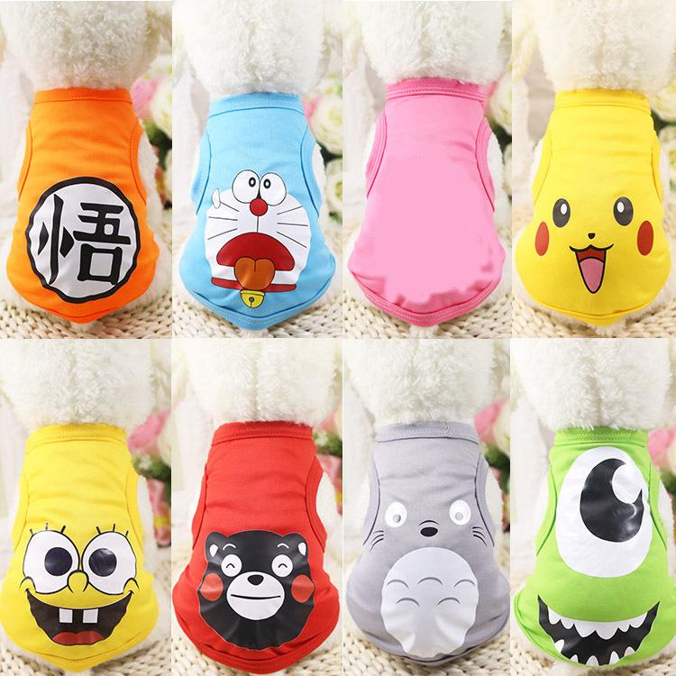 Áo ba lỗ mùa hè in hình cute dành cho thú cưng