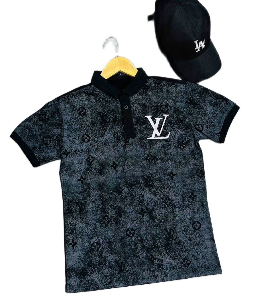 Áo thun nam polo phối họa tiết trẻ trung chất cotton mềm min mẫu mới cao cấp