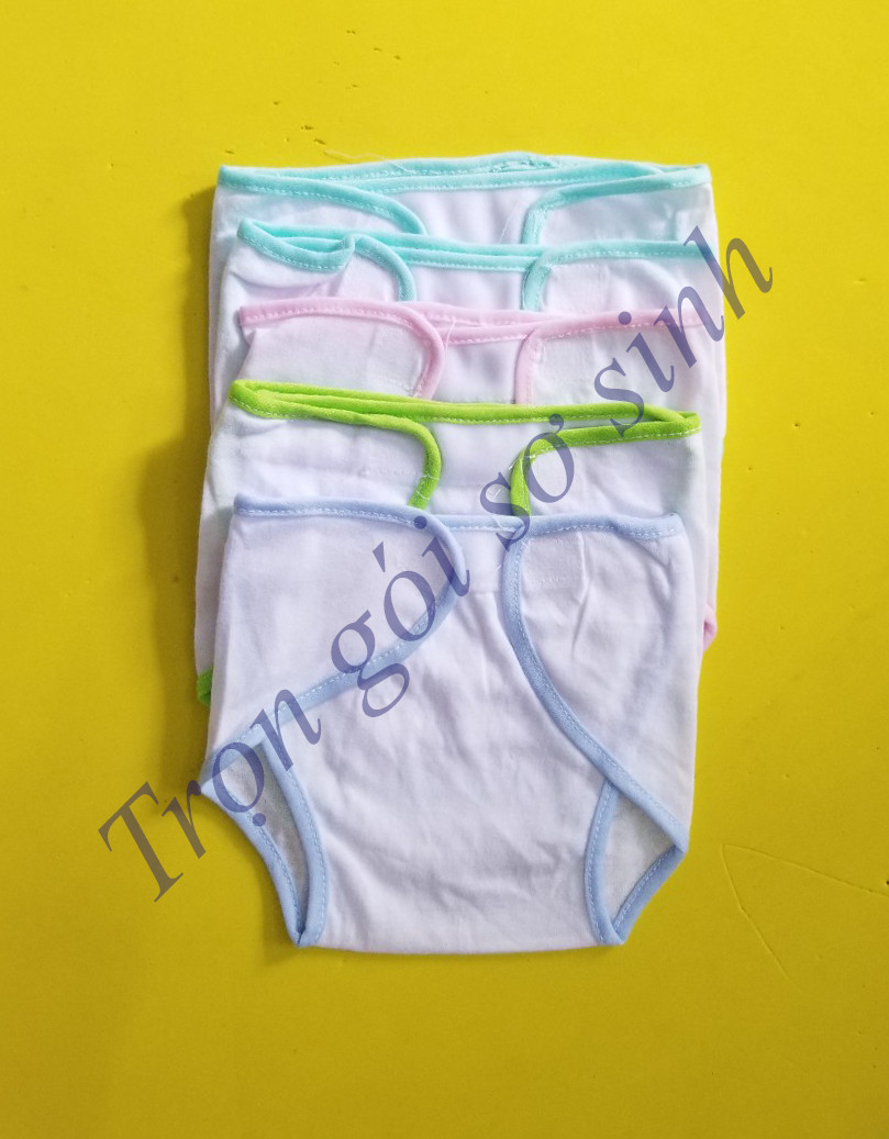 Quần đóng bỉm cho bé vải cotton dành cho sơ sinh đến 3 tuổi (5 cái)