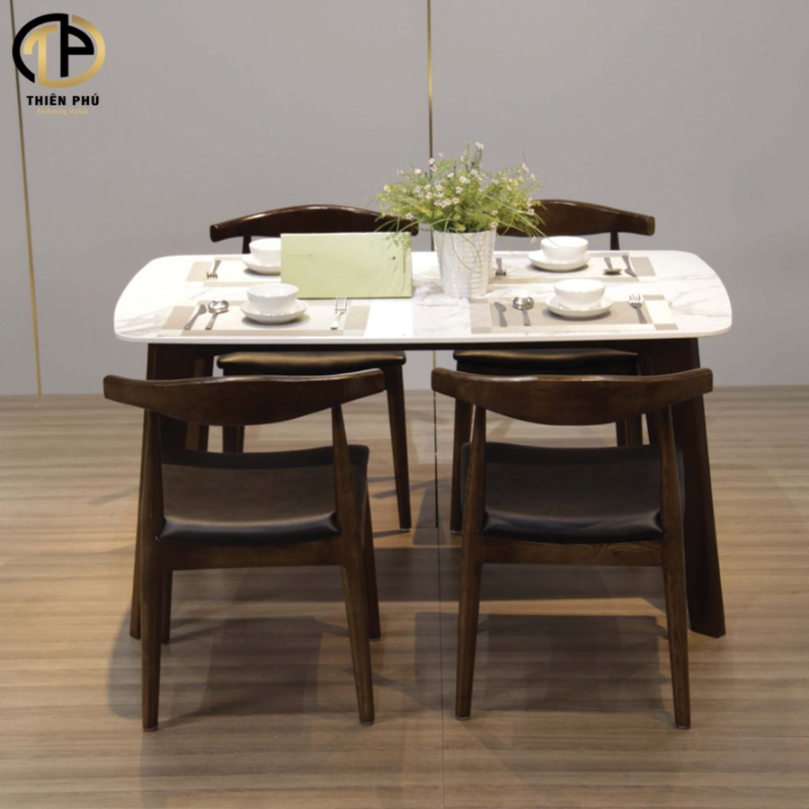 Bộ Bàn Ăn Mặt Đá 4 Ghế Bull