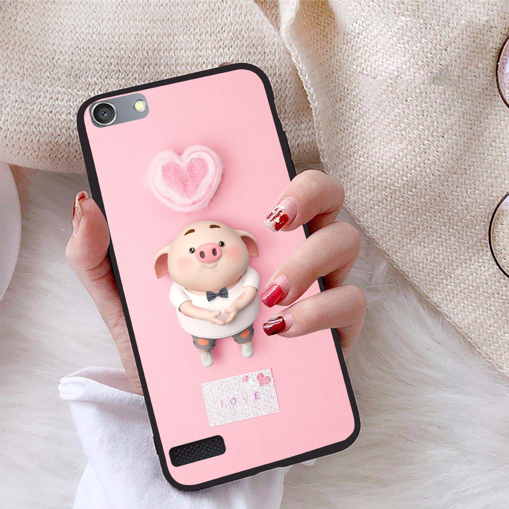 [HCM]Ốp lưng iCase dành cho Oppo Neo 7 viền dẻo TPU BST Pig Cute