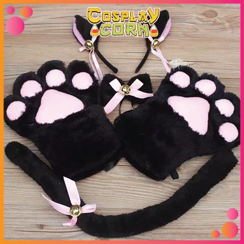 Tai, Đuôi, Tay Mèo Neko Cosplay Hóa Trang Dễ Thương
