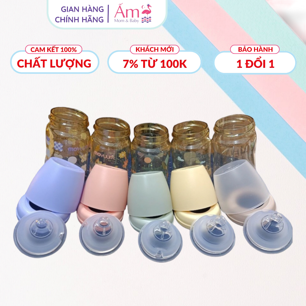 Bình Sữa Moyuum PP bởi Ấm Baby 150/170/240/270ml Nội Địa Hàn Quốc Chất Lượng Cao Cấp Cho Bé Ấm Gift Decor