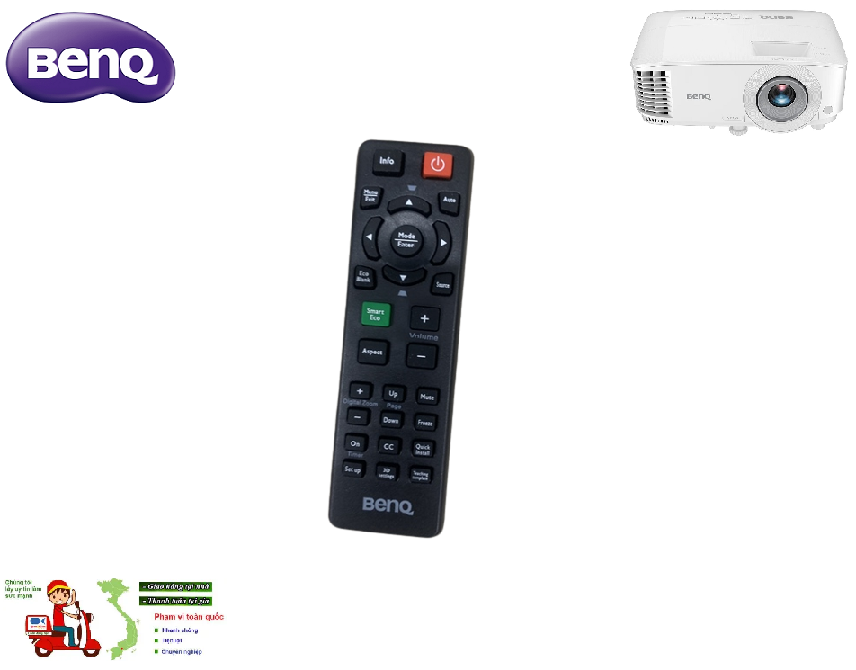 Remote điều khiển từ xa máy chiếu BENQ - Màu đen.Hàng chính hãng mới 100%-Tặng kèm Pin