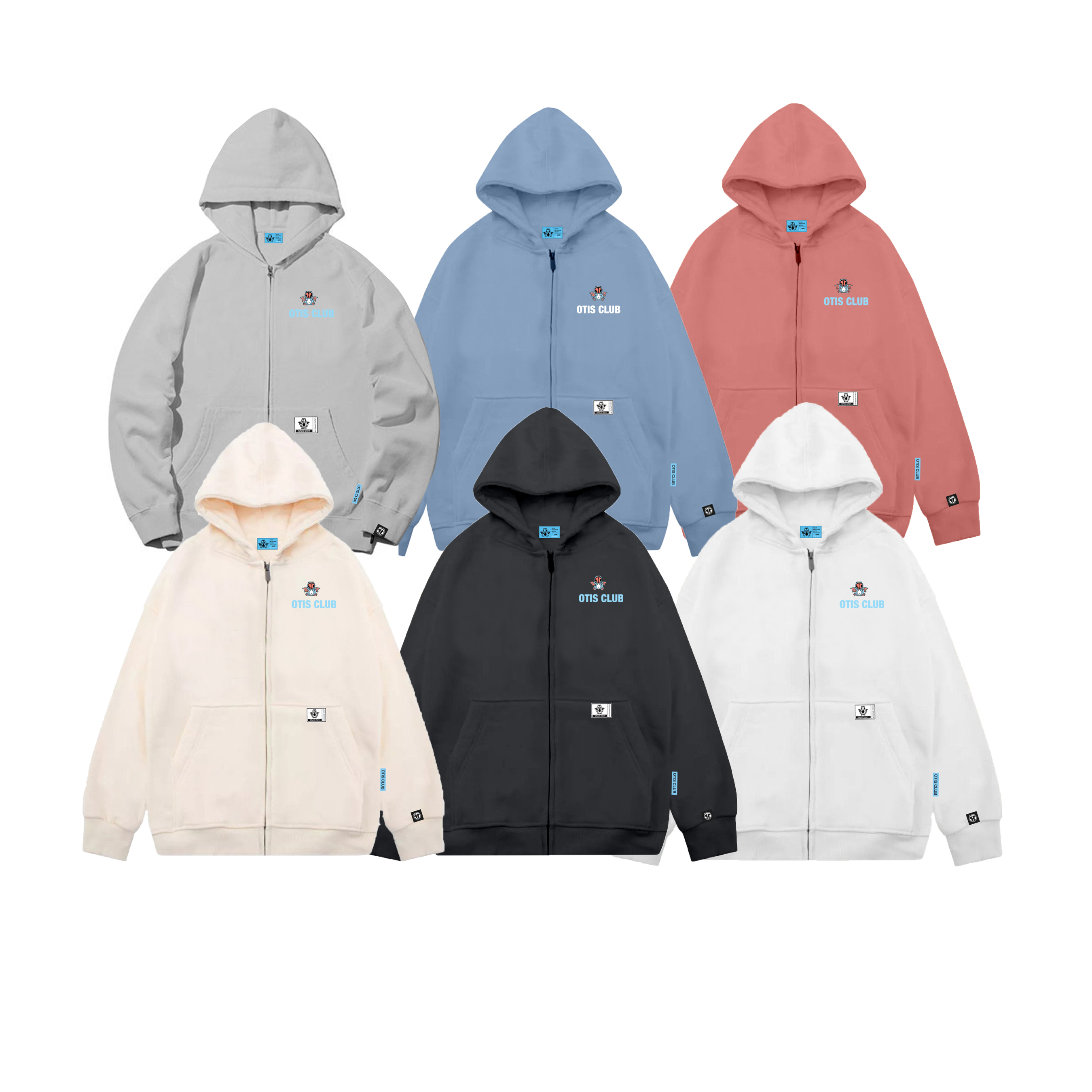 ÁO KHOÁC HOODIE ZIP DÂY KÉO NỈ LOCAL BRAND OTIS CLUB - HOODIE ZIP BASIC