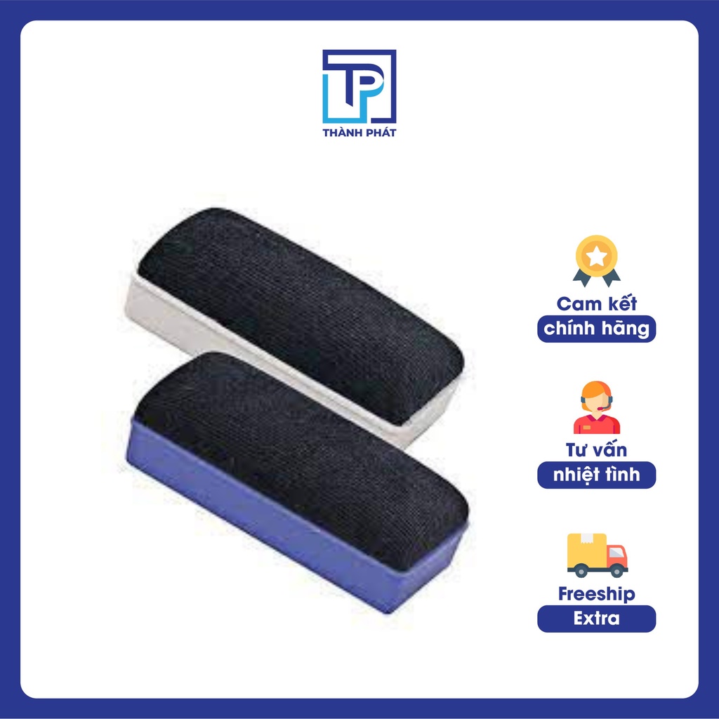 Dụng cụ lau bảng trắng có tay cầm dùng lau bảng mica trắng, bông lau mịn sạch - văn phòng phẩm thành phát