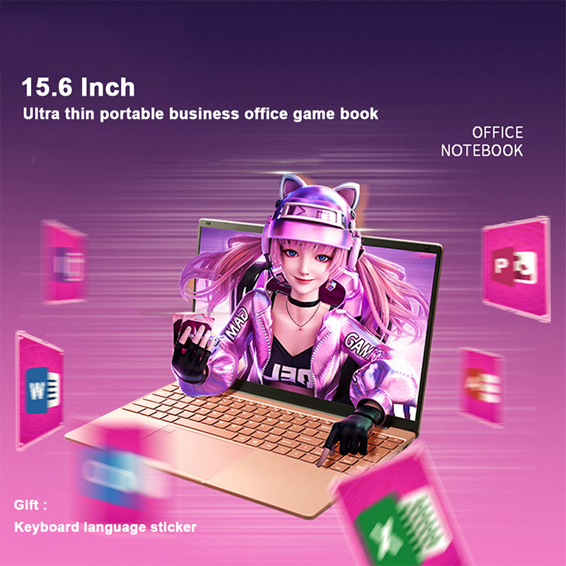 Máy tính xách tay Asus i7/J4125 sổ ghi chép phiên bản sang trọng 15,6 -inch máy tính xách tay màu hồng Máy tính xách tay SSD 512GB/1TB Máy ảnh được xây dựng Window10/11 chạy trơn tru