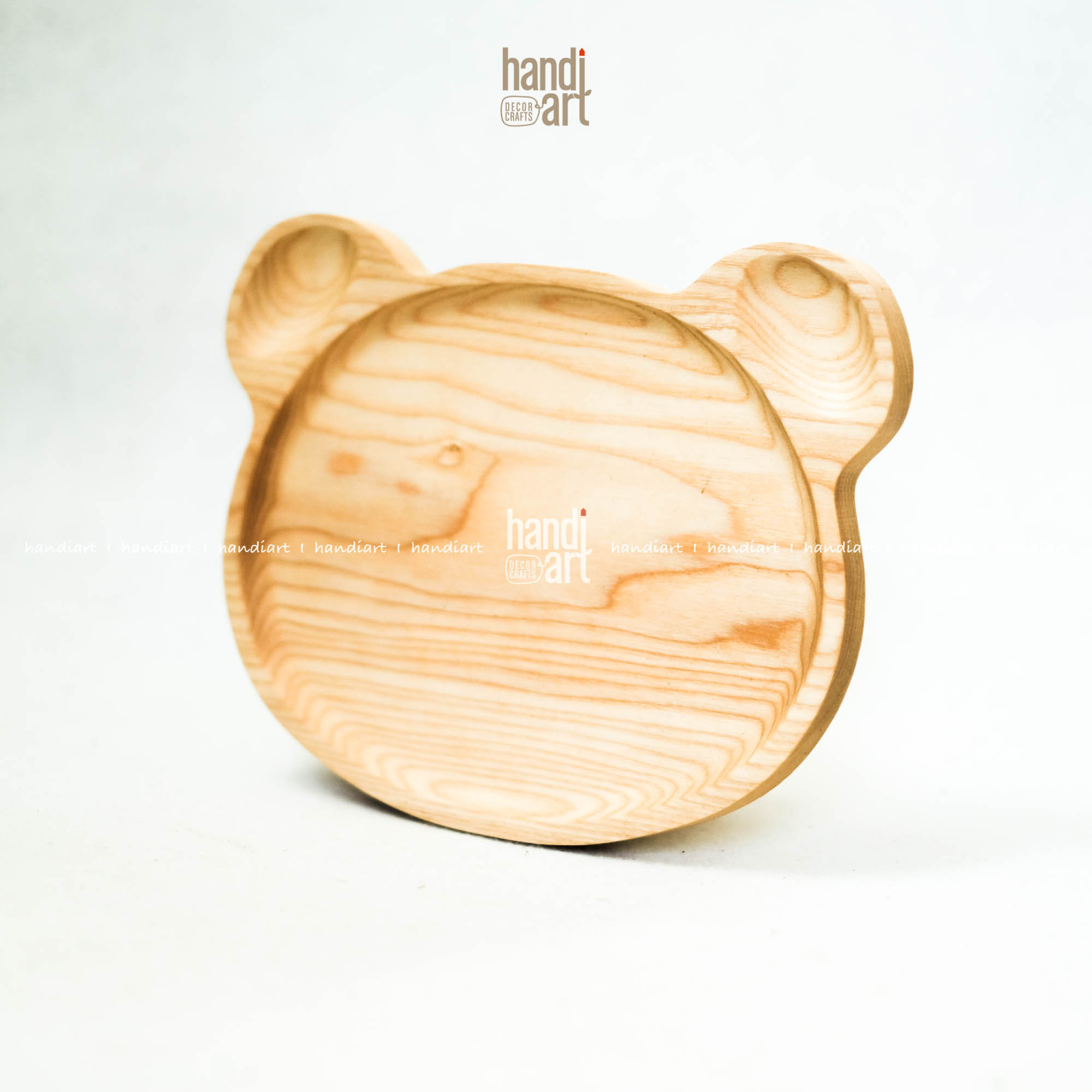 Khay gỗ hình mặt gấu, Khay ăn dặm cho bé