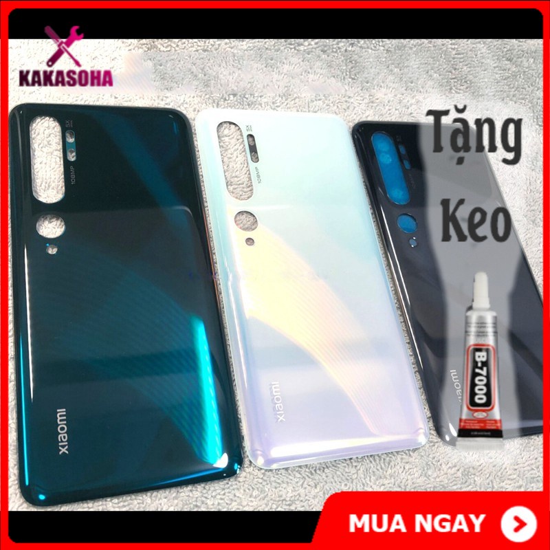 Nắp đậy pin xiaomi mi note 10 pro kính, thay nắp lưng mi note 10 pro