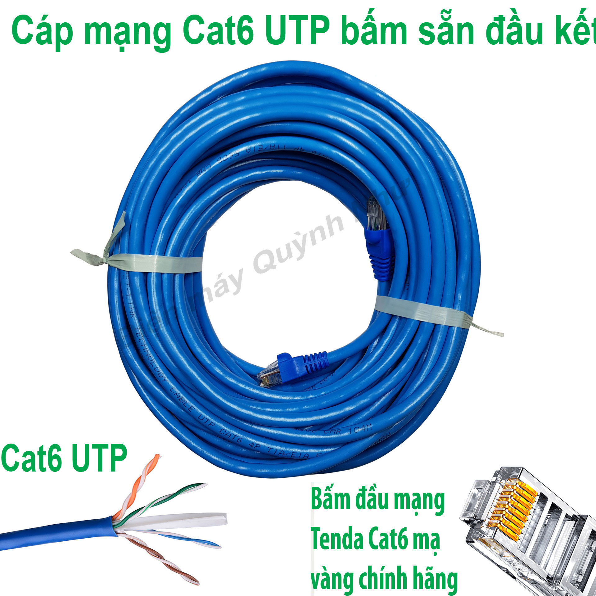 [HCM] 30m Dây Mạng Cat6 Bấm Sẵn 2 Đầu- Cáp mạng cáp lan cáp internet