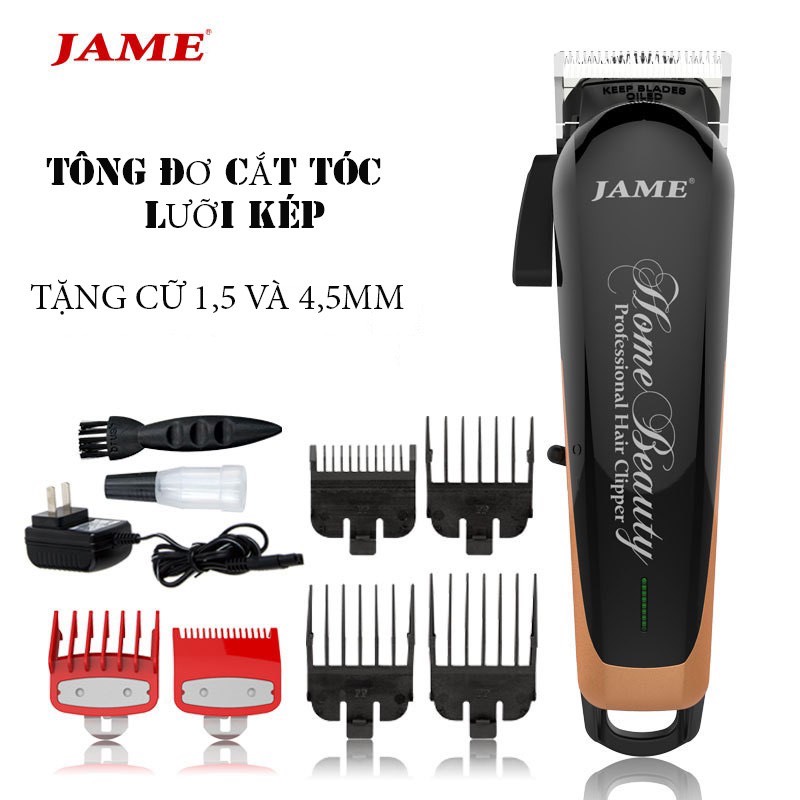 tông đơ cắt tóc chuyên nghiệp JAME 1070- chuyên cắt fade- cắt kê lược- đi khung và phá ngấn- dụng cụ làm tóc ptc
