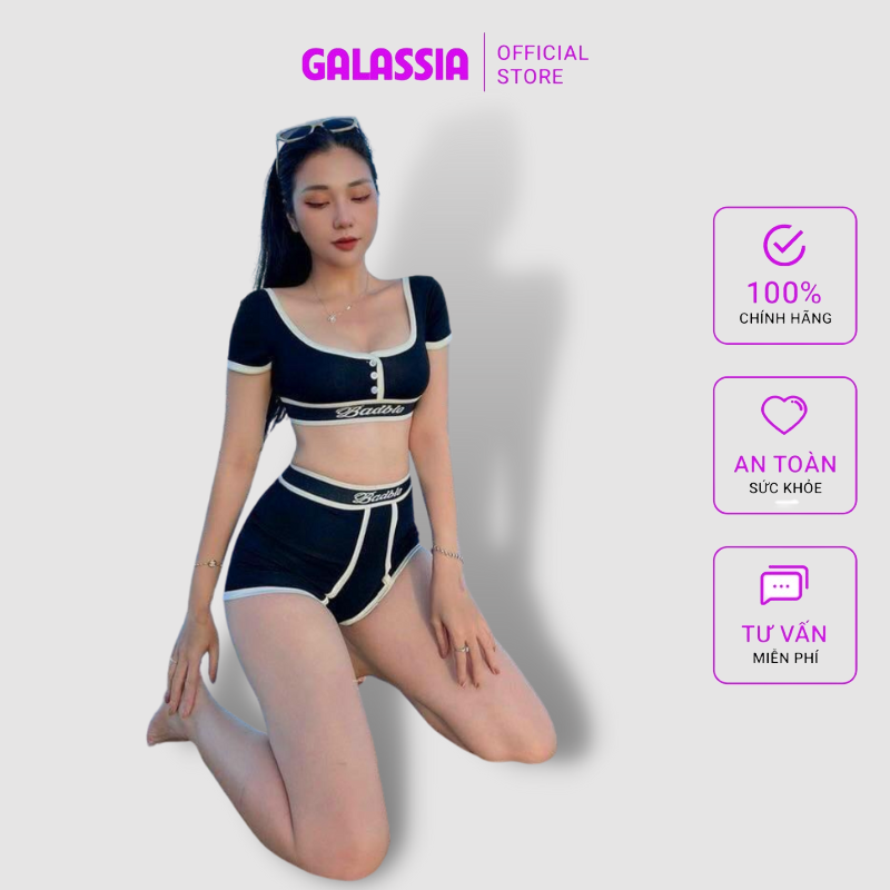 Đồ bơi nữ 2 mảnh bikini kín đáo tắm biển tay dài