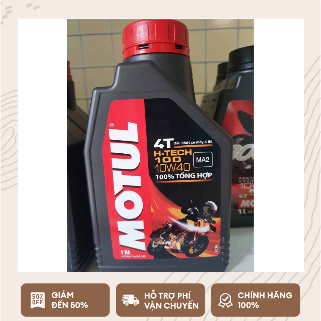 Nhớt Motul H-Tech 4T 10w40 dành cho xe số, xe côn tay