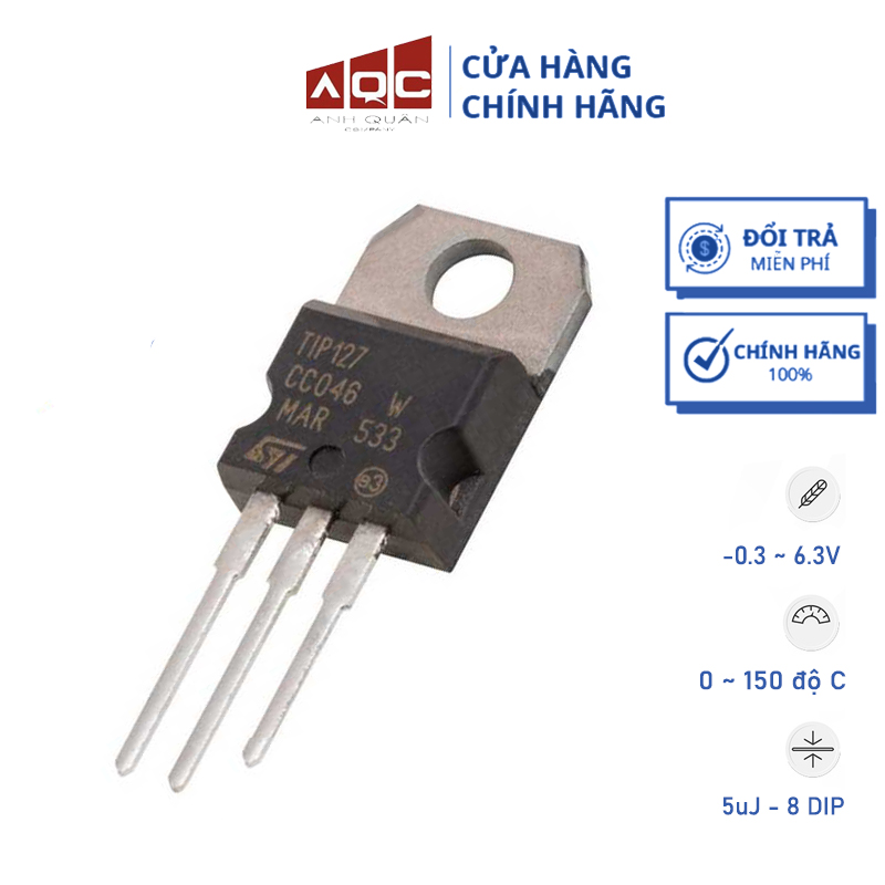 Linh kiện ic mã tip127 100v 5a 65w to220
