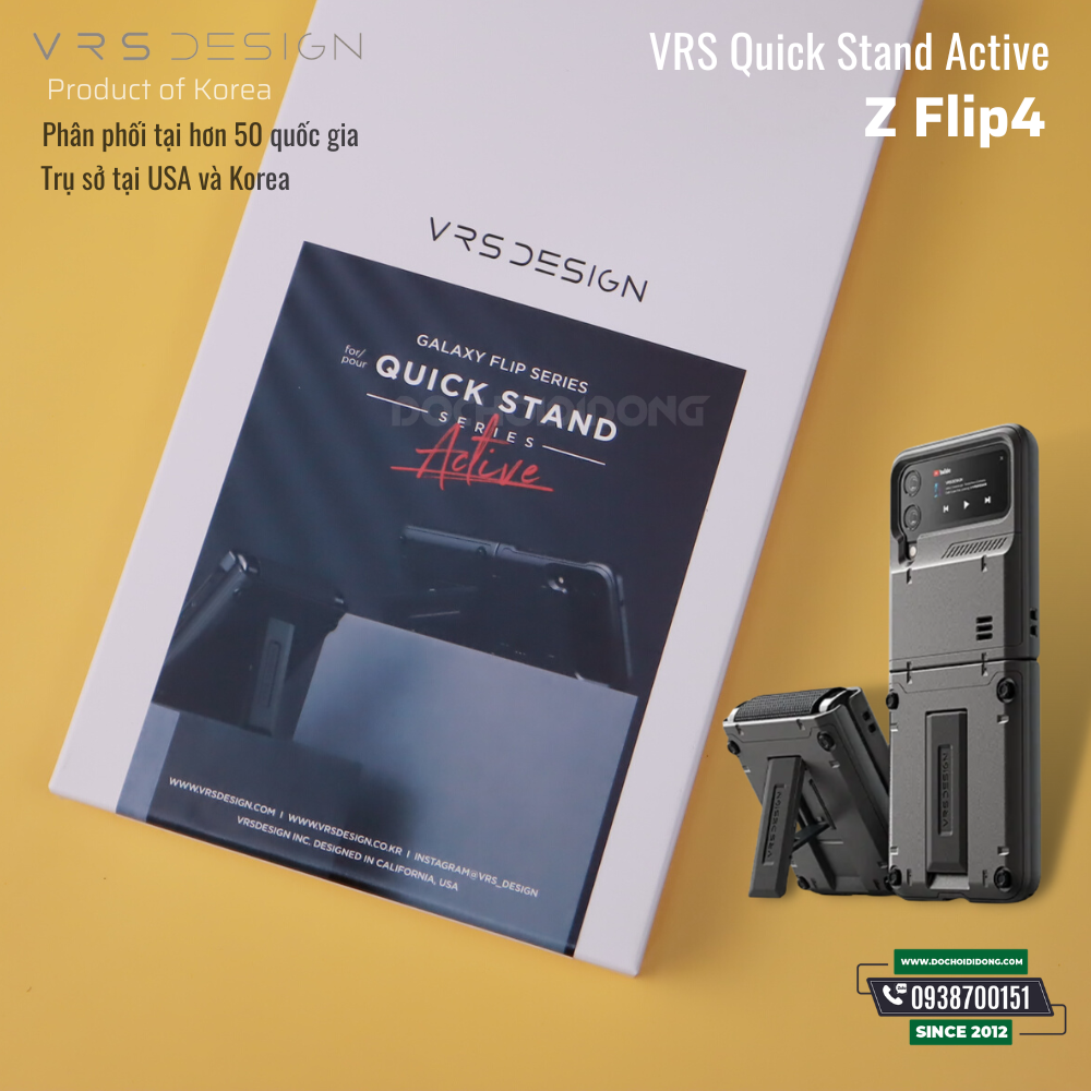 Ốp lưng samsung z flip4 vrs quick stand active - chính hãng hàn quốc