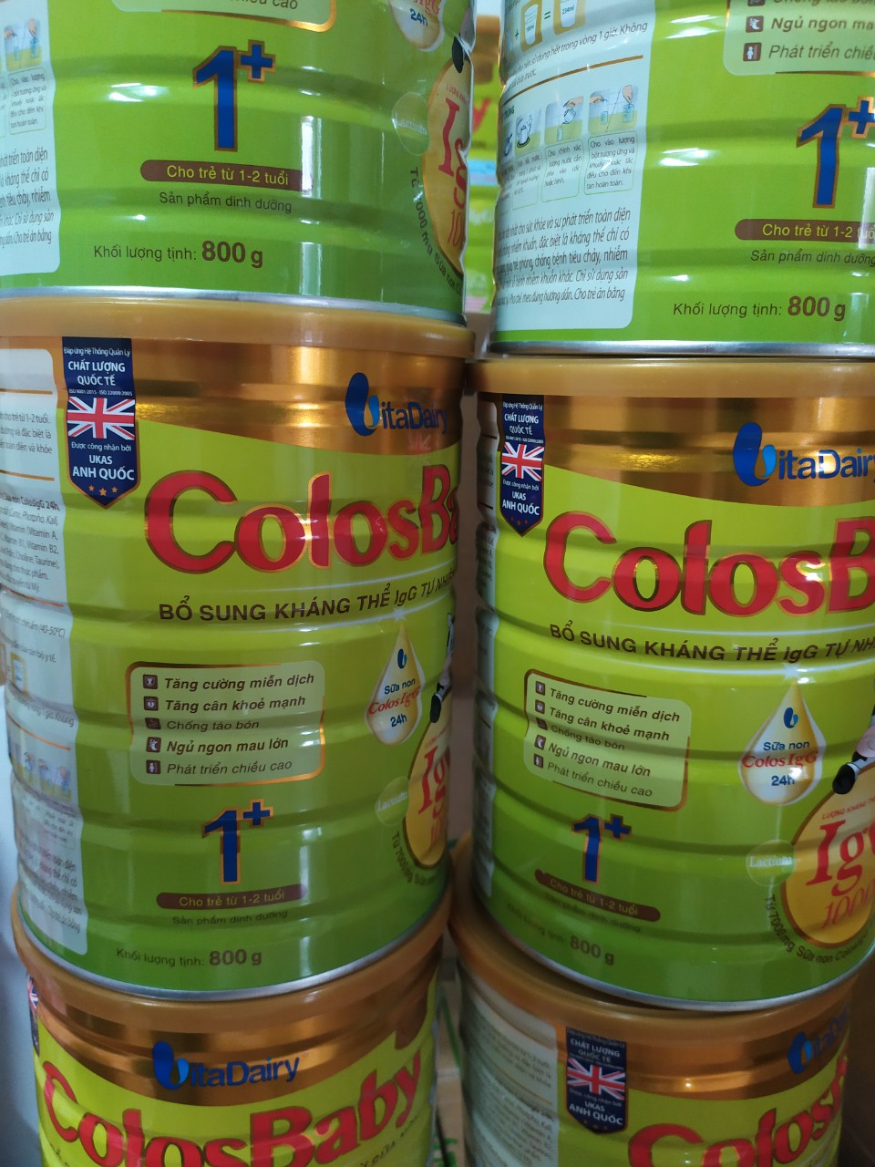 Combo 6 sữa non colosbaby gold 1+ 1000 igg 800 g