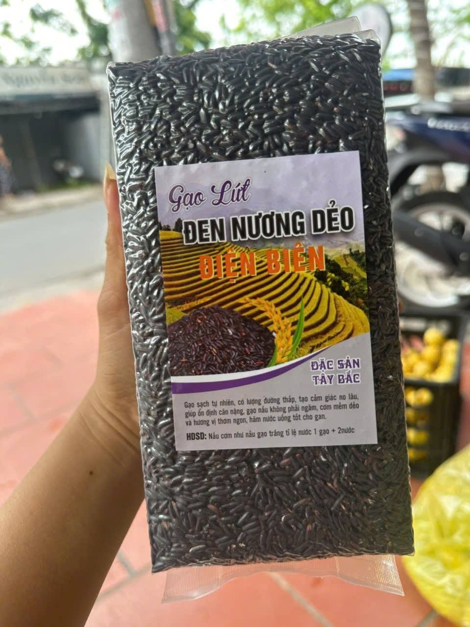 Gạo Lứt Đen Điện Biên (LOẠI NGON) 1 KG - Gạo Lứt Đen Hữu Cơ Cho Người Ăn Kiêng - Gạo Lứt Dẻo Thơm