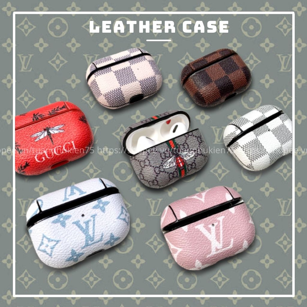 Airpods Case ⚡ Freeship ⚡ GIẢ DA SANG CHẢNH Case Tai Nghe Không Dây Airpods Pro