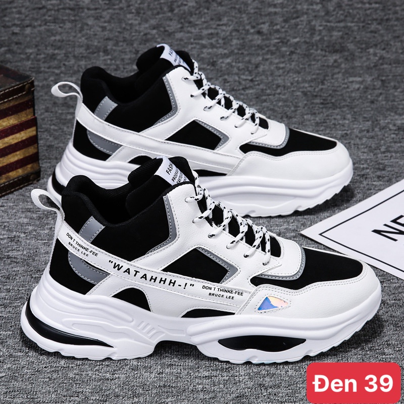 Giày Sneaker Nam Cổ Lỡ WATAHH Dây Viền Hottrend 2023