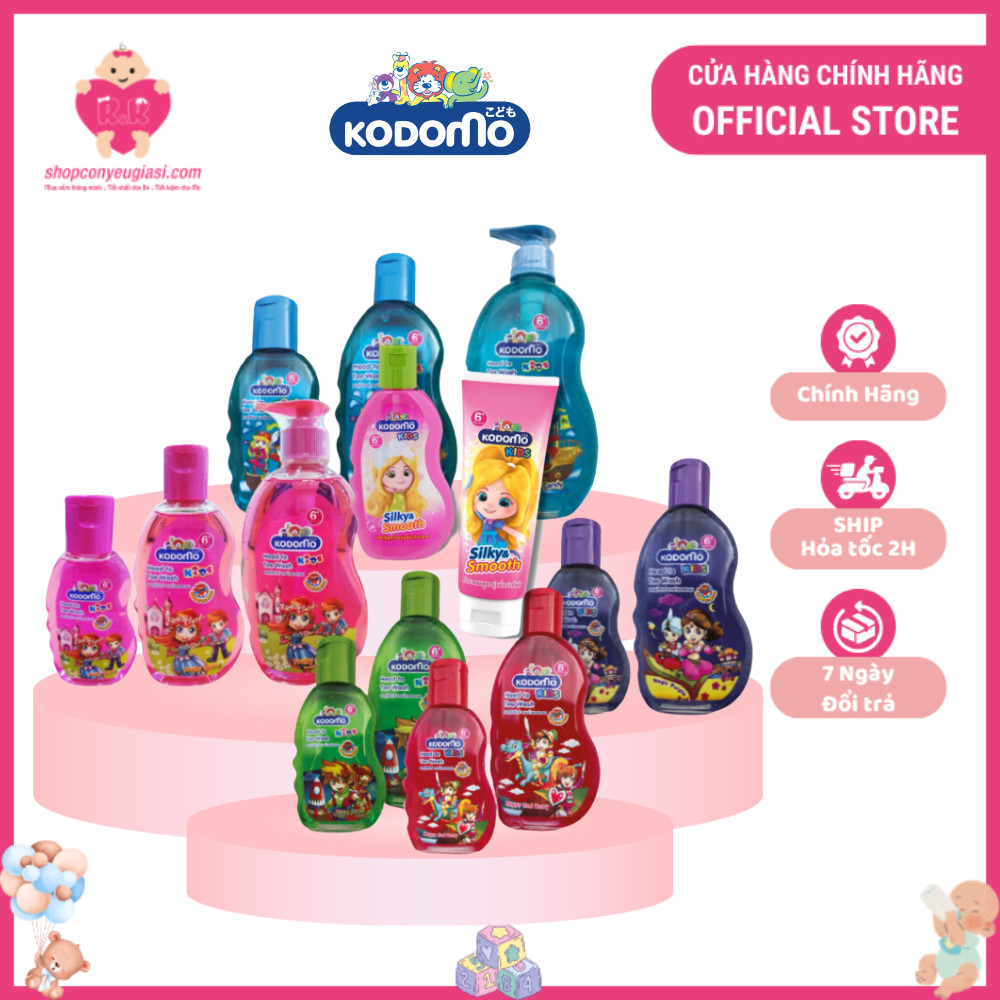 Dầu tắm gội trẻ em kodomo thái lan 400ml - cho bé từ 6 tuổi
