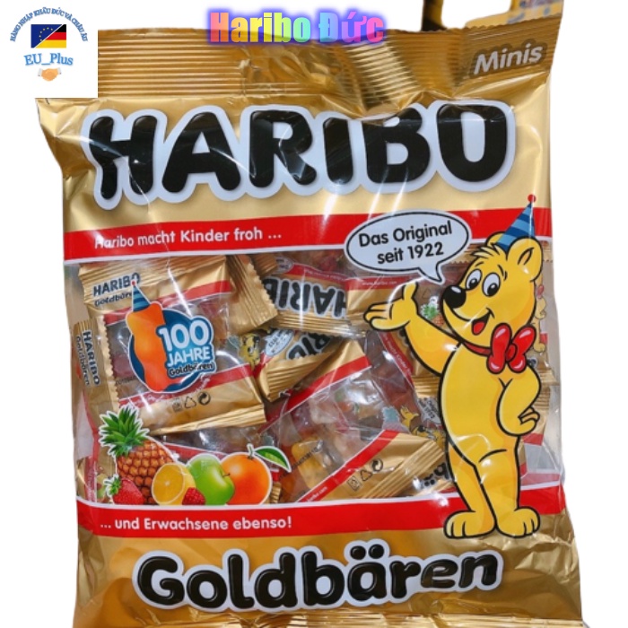 Kẹo Dẻo Vị Trái Cây Hình Gấu Goldbears Haribo 250g Túi Đức