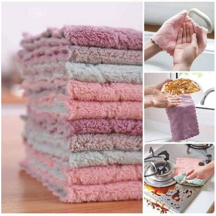 COMBO 10 KHĂN LAU ĐA NĂNG ZÍC ZẮC LAU BẾP, LAU KÍNH, LAU SÀN, LAU ĐA NĂNG