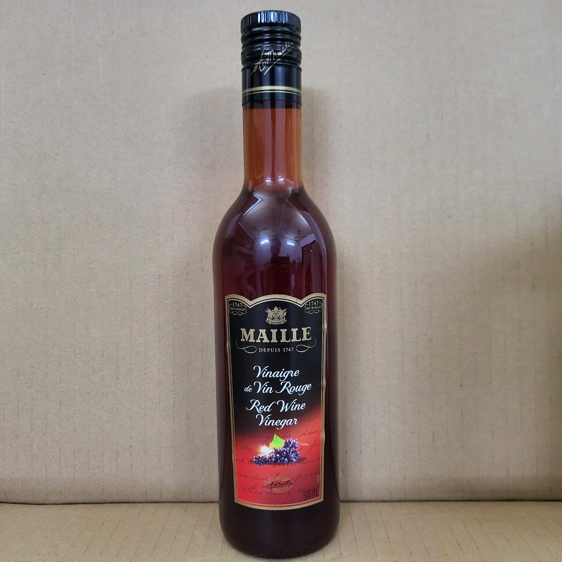 [Chai 500ml] GIẤM RƯỢU ĐỎ [France] MAILLE Red Wine Vinegar (nvt)