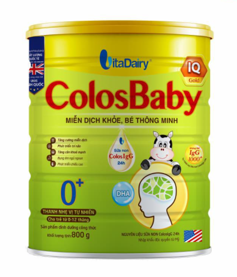 Sữa non công thức colosbaby iq gold 0+ lon 800g