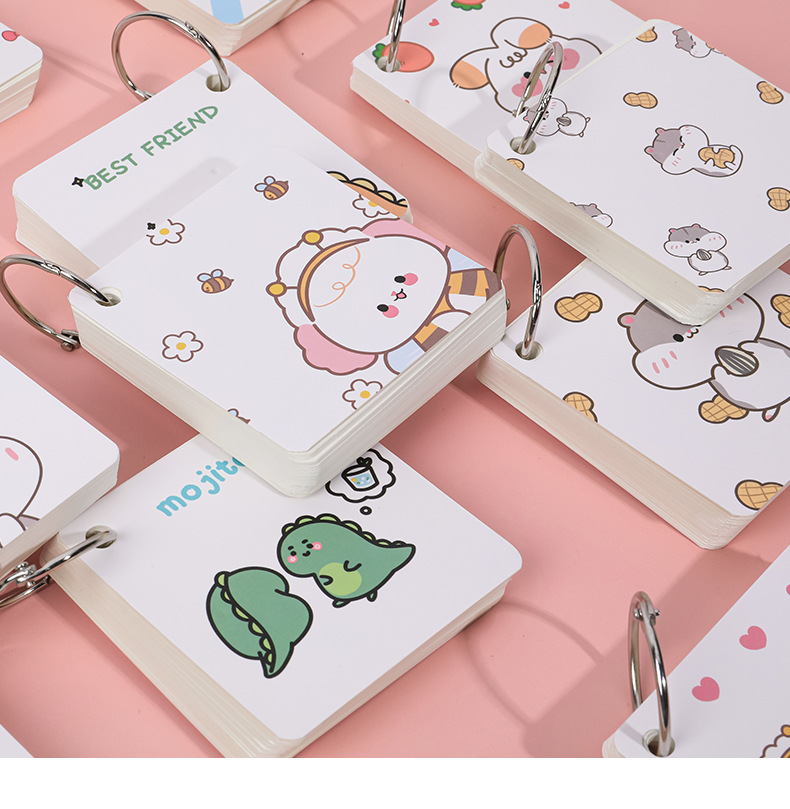 Flashcard dễ thương dùng để học từ mới và ghi nhớ kiến thức