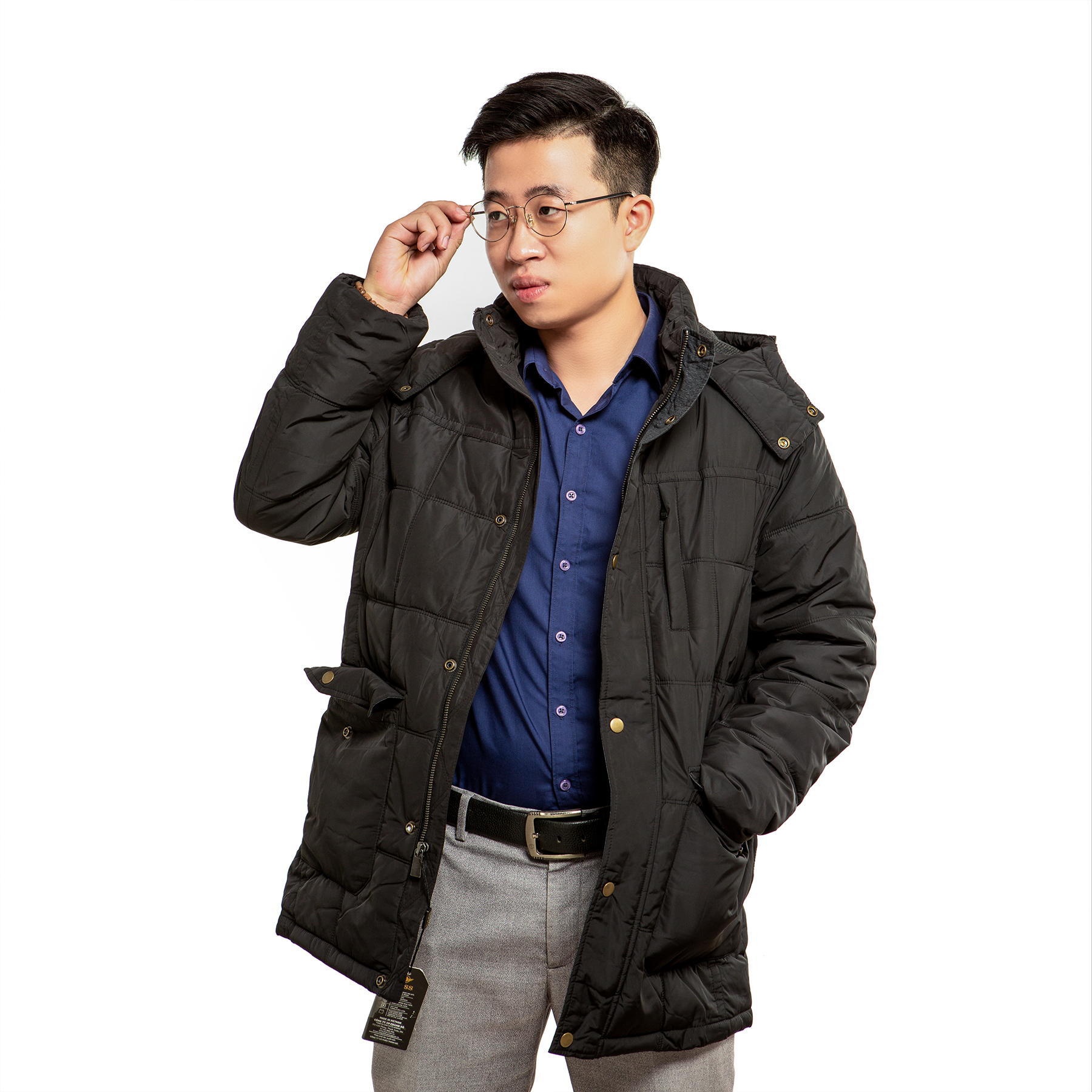 Áo phao nam 3 lớp hàn quốc GOSS AKP04 - Áo khoác phao nam đại hàn, siêu ấm, chắn gió, giữ nhiệt.