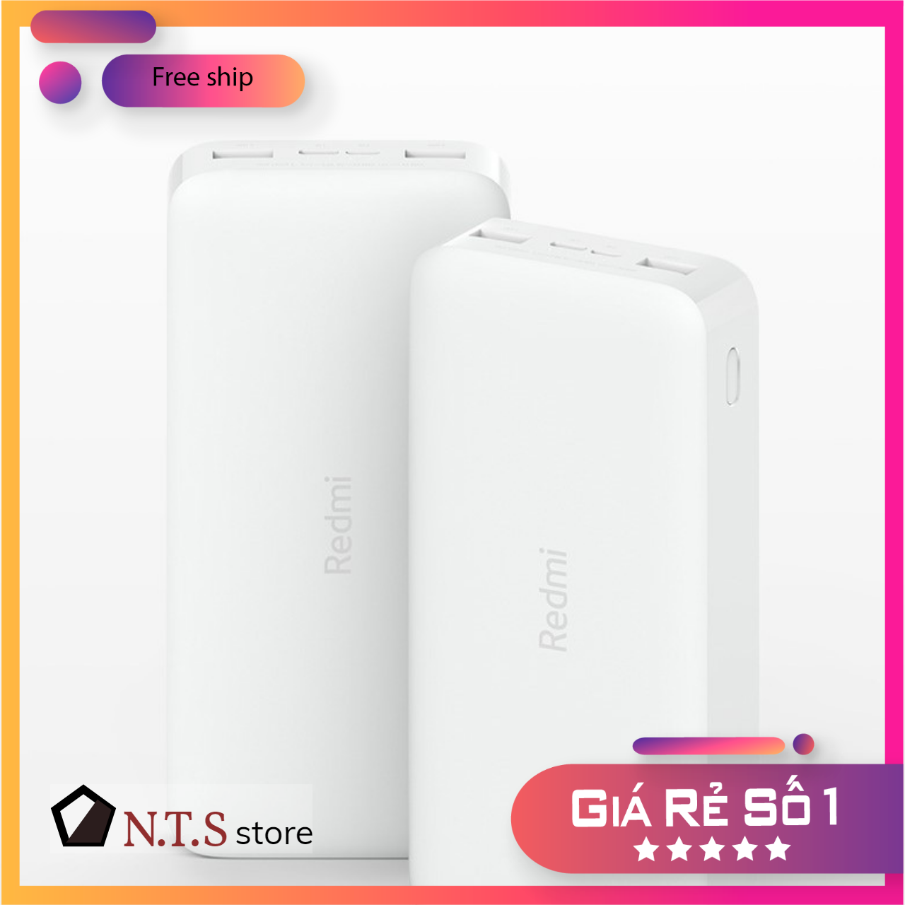 Sạc Dự Phòng - Sạc Dự Phòng Redmi Xiaomi 20000mAh - Hỗ Trợ Sạc Nhanh 18W