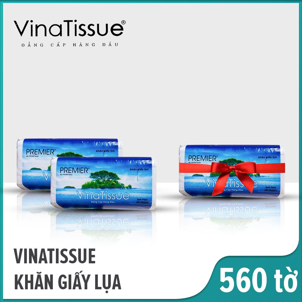 [Mua 2 +1] Khăn giấy lụa rút Vinatissue - Gói 280 tờ