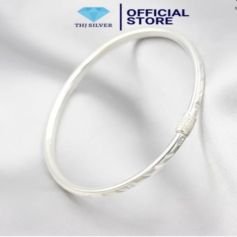 VÒNG TAY NỮ TRƠN PHAY SÁNG ĐẸP CHUẨN BẠC TA