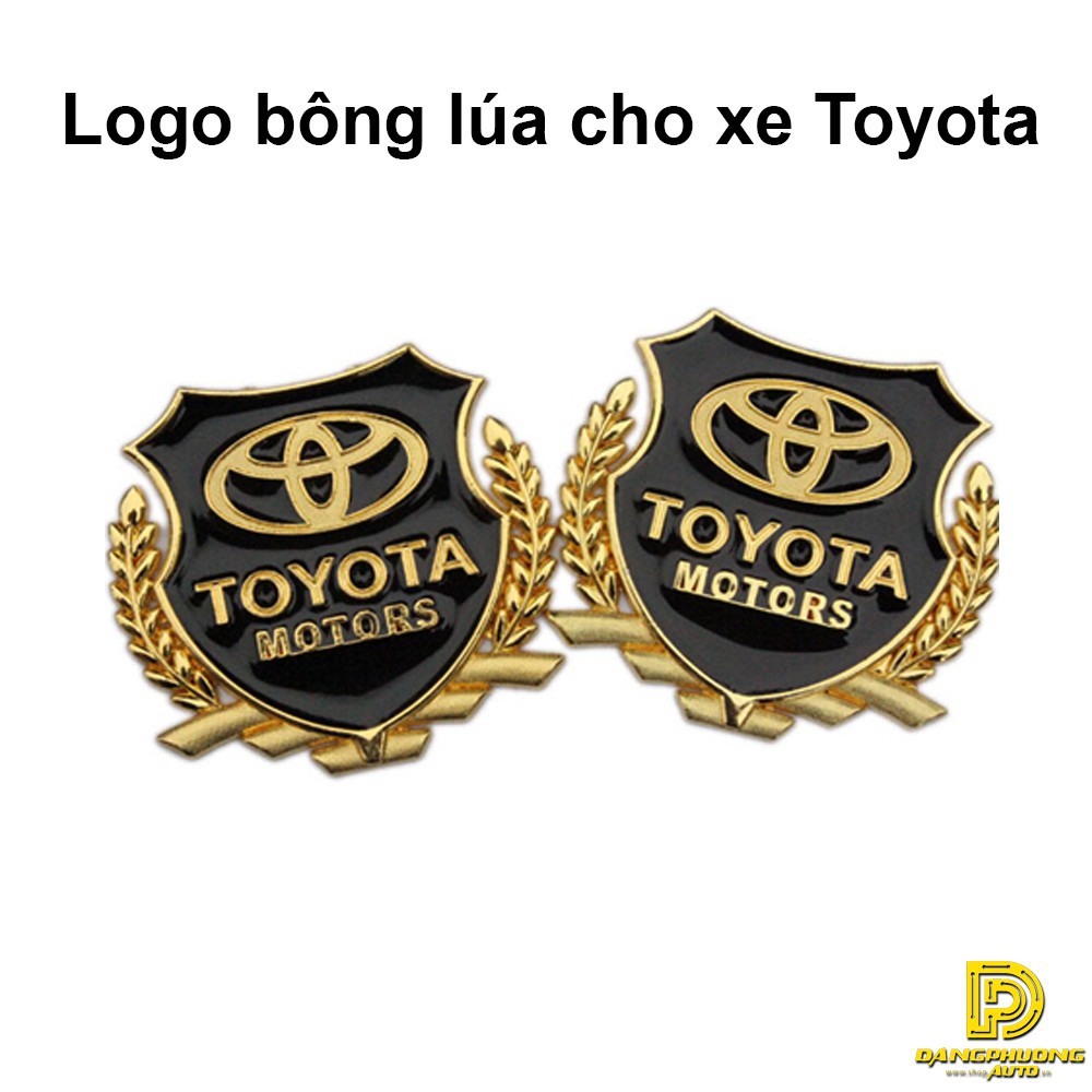 Logo bông lúa đủ thương hiệu xe giá bộ 2 chiếc trang trí ô tô xe máy