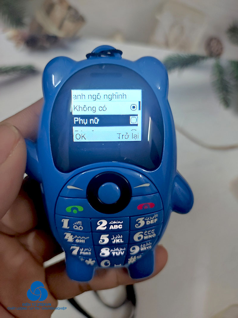 Điện thoại cho bé hình chú Gấu K8 mini hỗ trợ 2 sim nghe gọi, đổi giọng nói