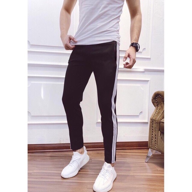 [HCM]Quần Thể Thao Nam Nữ Phối 3 Sọc Chất Thun Thời Trang Teen Fashion