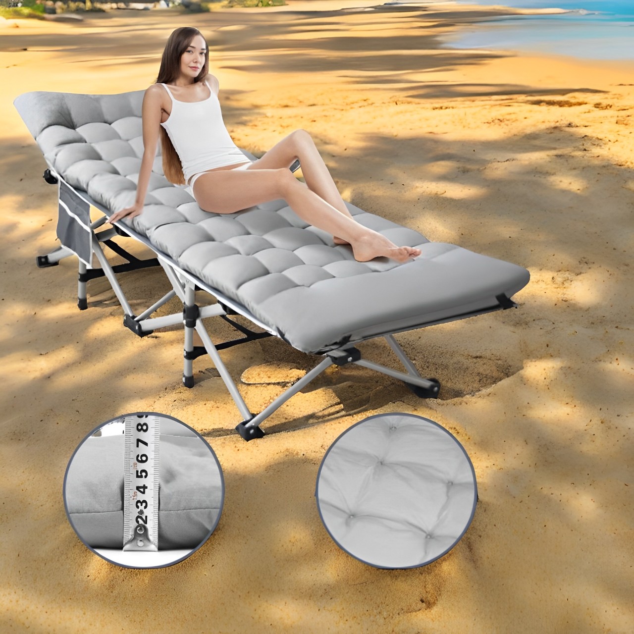 NES Giường Gấp Gọn 1.9m văn phòng ngủ Khung Thép Cao Cấp Khả năng chịu tải 200kg